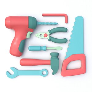Stylized Cartoon Tool Set