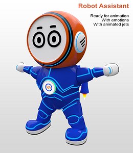 animation robot assistant 3D model