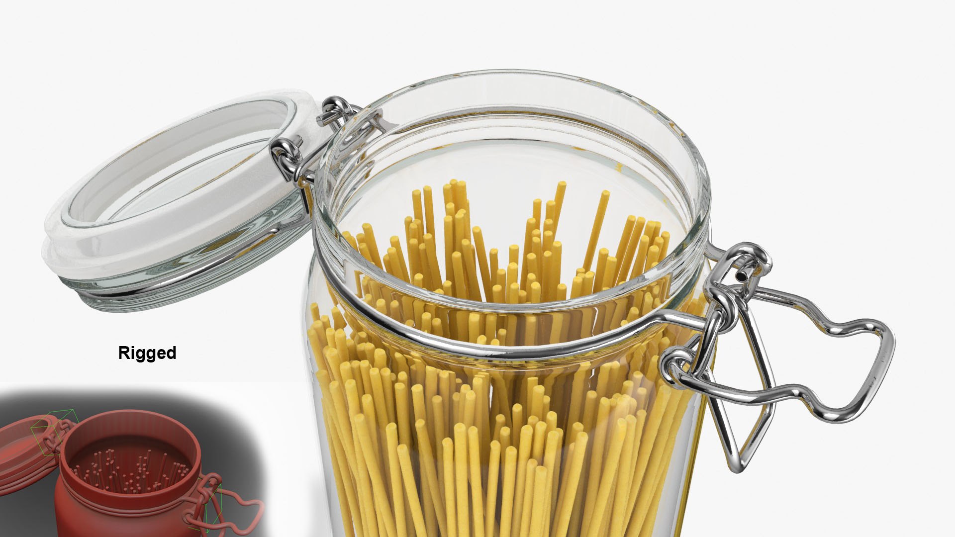 Spaghetti Pasta Jar 3D Model - TurboSquid 2224066