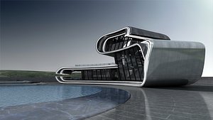 Futuristic Building 02 model