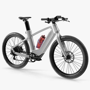 Mounted Bottle Cage with Sport Bottle on Electric Bicycle Frame