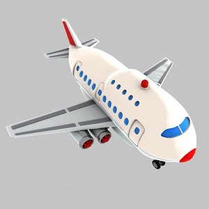 Cartoon Wide-Body Aircraft