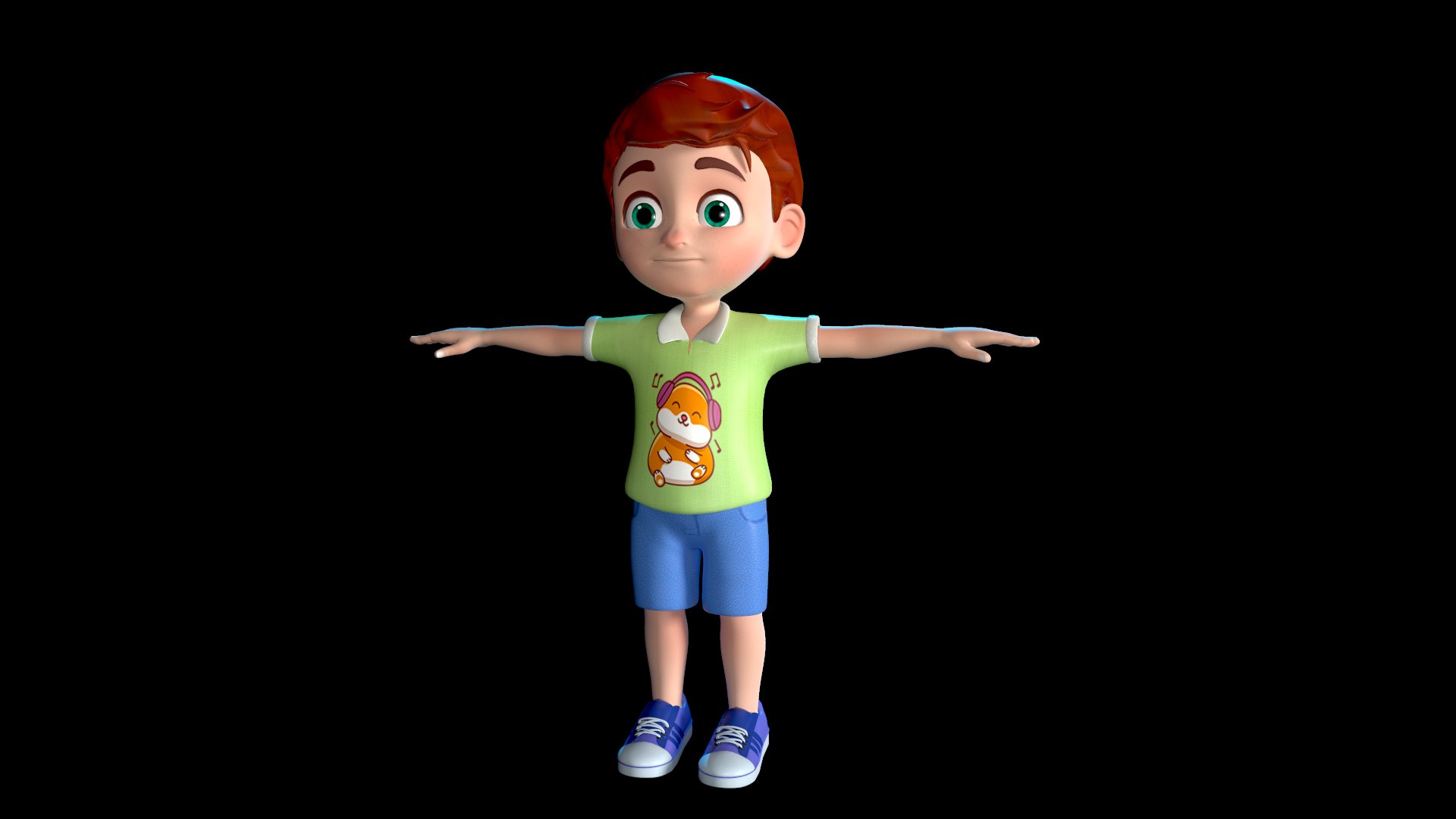 3D Cartoon Boy Rigged Character - TurboSquid 2095422