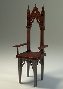 chair gothic 3d model