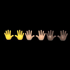 3D human hand 3D model