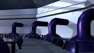 sci-fi tunnel 3D model