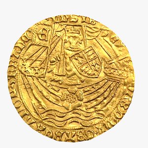 ryal rose noble gold coin 3D model