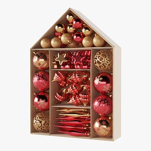 Christmas Tree Decor Gift Box 02 3D model