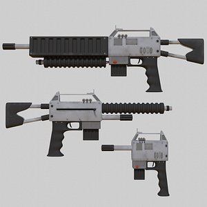 3D sci-fi weapons model