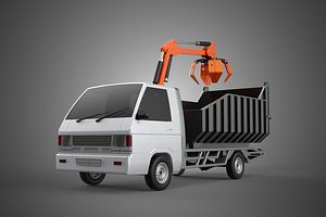 3D L300 DELICA COLT DUMP TRUCK GRAPPLE CAR PICKUP WOOD LOG PALM OIL