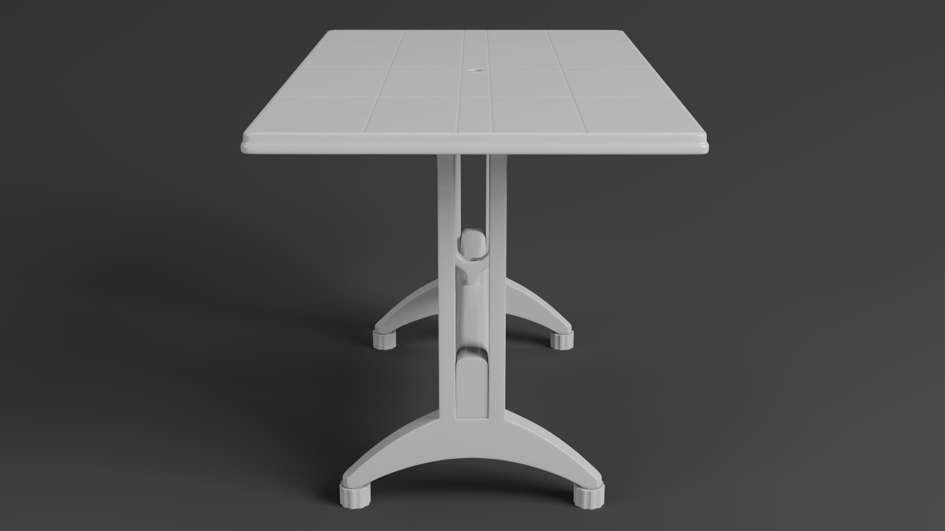 3D White Plastic Table TurboSquid 2064183