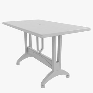 White Plastic Table