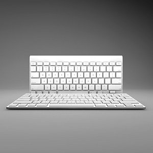 apple wireless keyboard keys 3d model