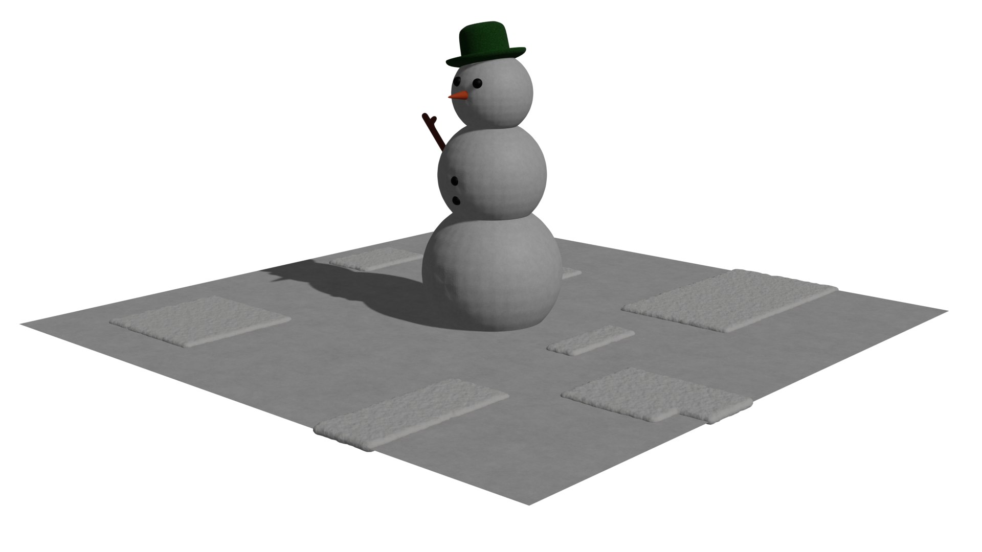 3D Simple Snowman Model TurboSquid 1852645   Untitled 