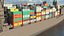 Bunte Maersk Frachtcontainer gestapelt