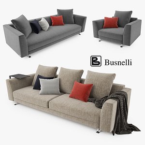 3d model busnelli burton sofa