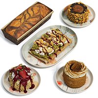 8K 3D Scanned Gourmet Dessert Collection Artisan Cakes Set