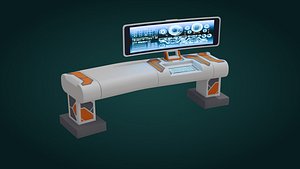 Sci-Fi Workspace - Low Poly - Game Ready - PBR
