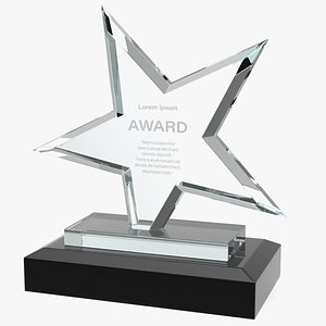 Star Glass Award Trophy