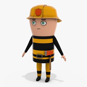 Cartoon Firefighter