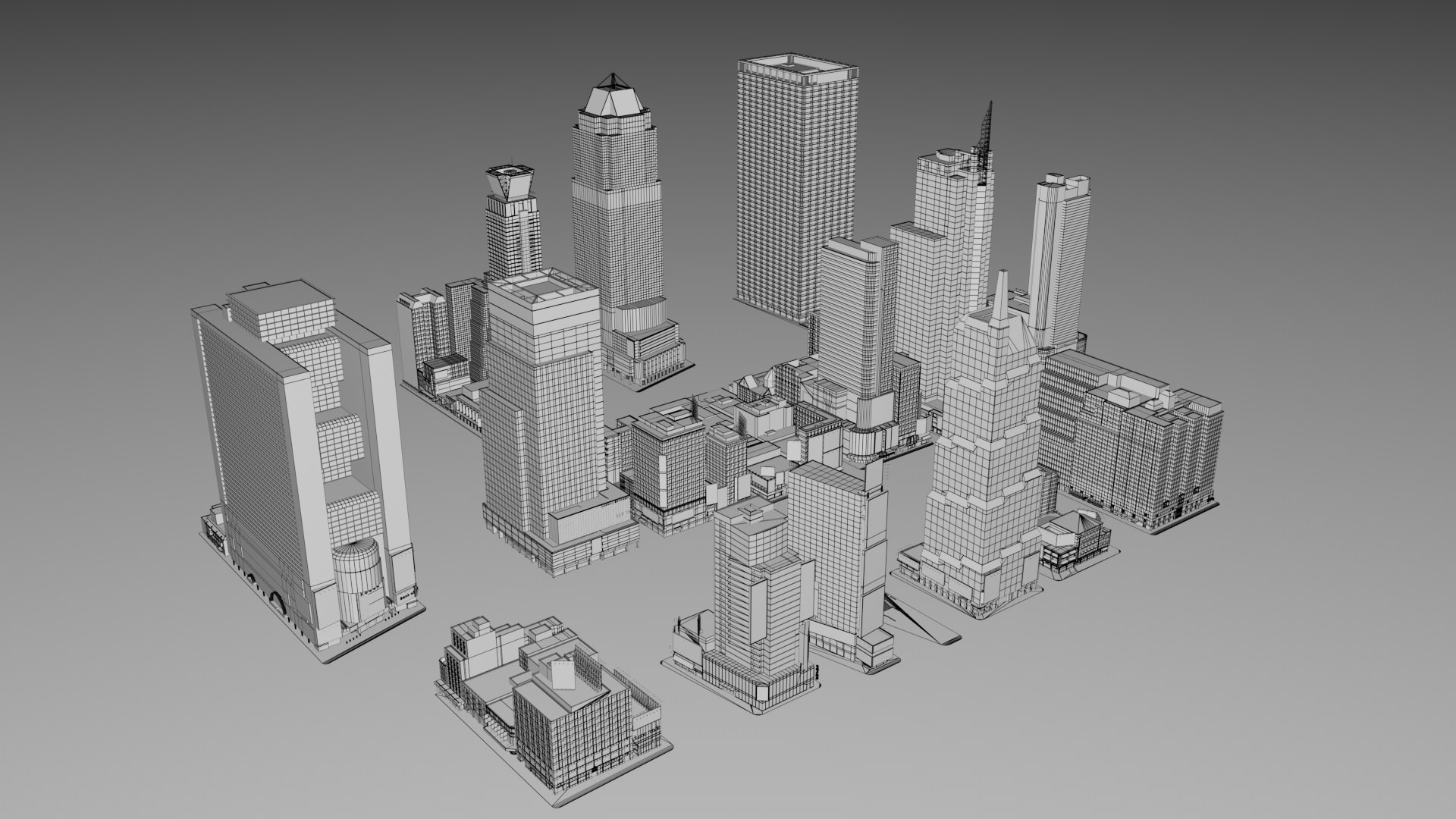 3D 17 NYC Times Square Buildings Collection Pack Model - TurboSquid 2389138