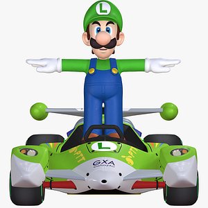 Super Mario Character Circuit Special Luigi Kart Vehicle Collection model
