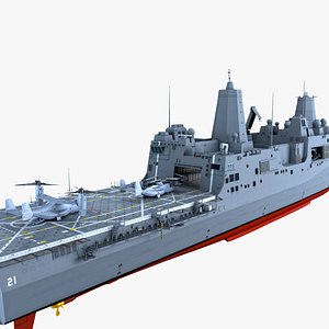 LPD21 USS New York with Osprey