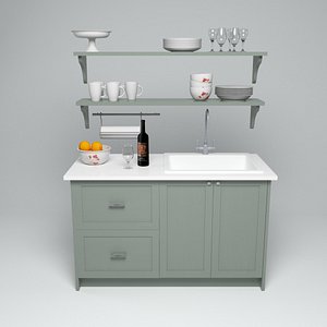 3d model kitchen sink