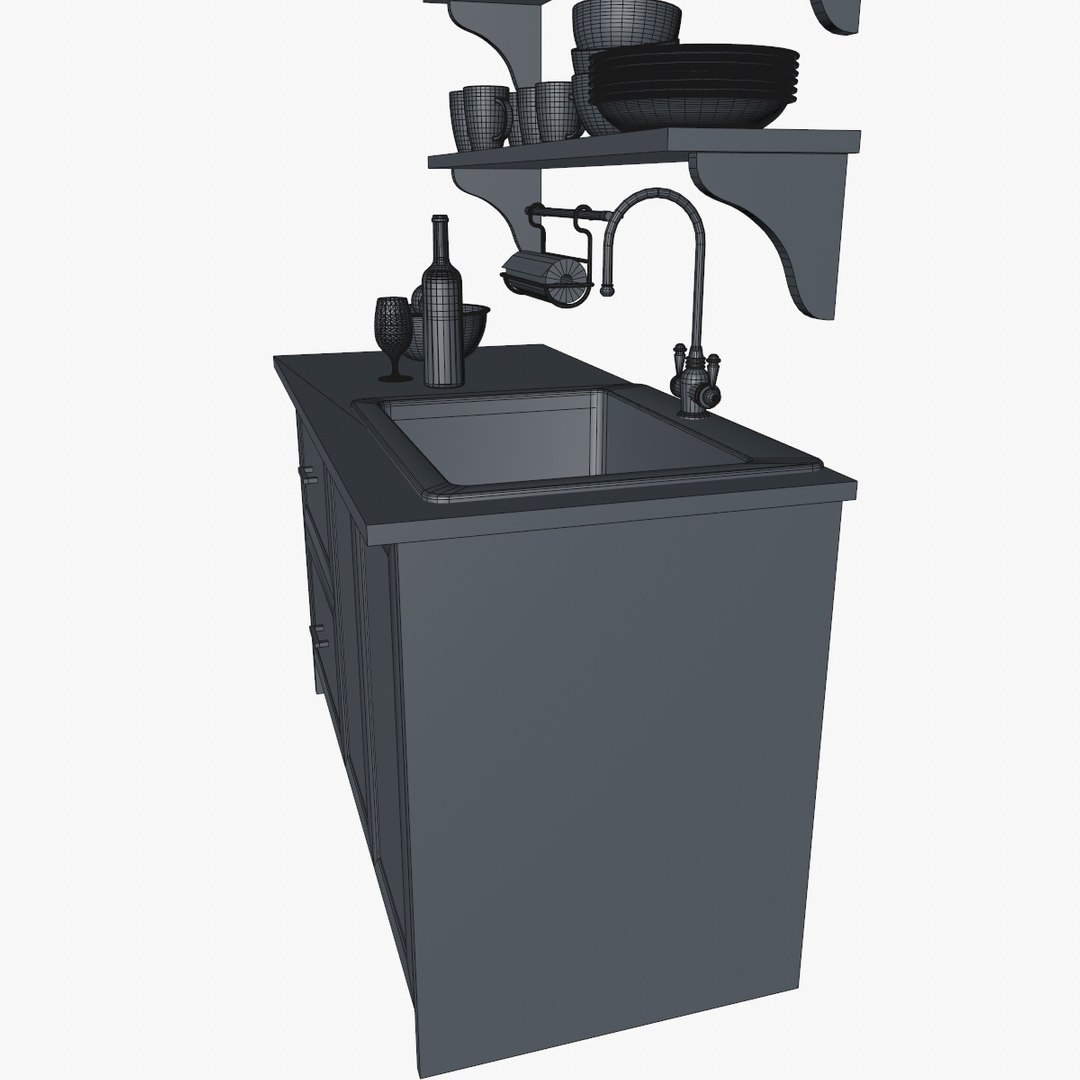 3d Model Kitchen Sink