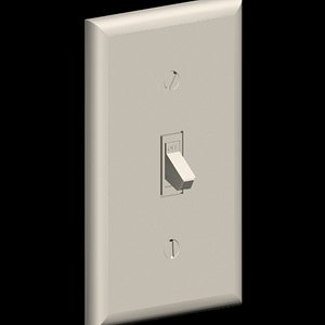 3ds max single light switch plate