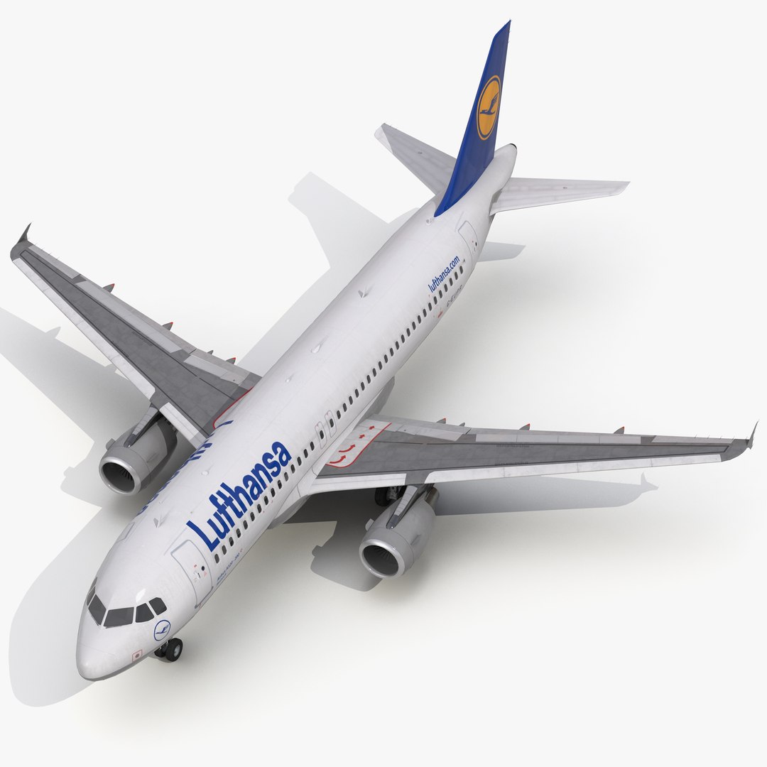 Airbus A320 Lufthansa 3D Model 3D model preview