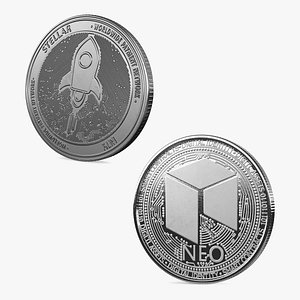 3D Cryptocurrency Coins Silver Collection
