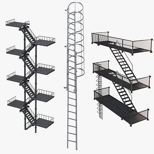 3D Fire Escape Collection 2