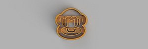 3D MONKEY COOKIE CUTTER model