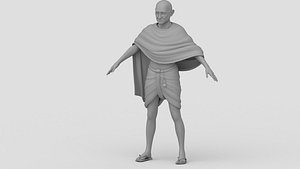 3D model mahatma gandhi