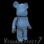 blue bearbrick brick 3d model