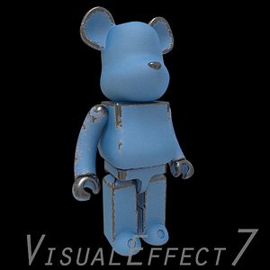 Old Metal Blue BearBrick