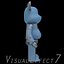 blue bearbrick brick 3d model