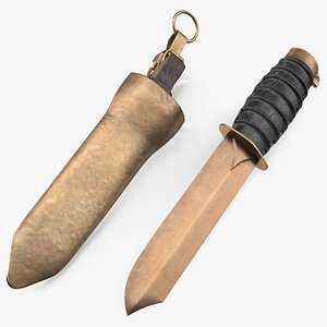 Aged Antique Diving Knife model
