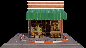 Fruit and vegetable Shop 3D model