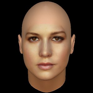 3D woman face model
