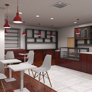 Modern Coffee Shop 3D model