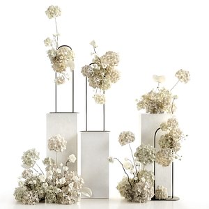 3D Floral installation model
