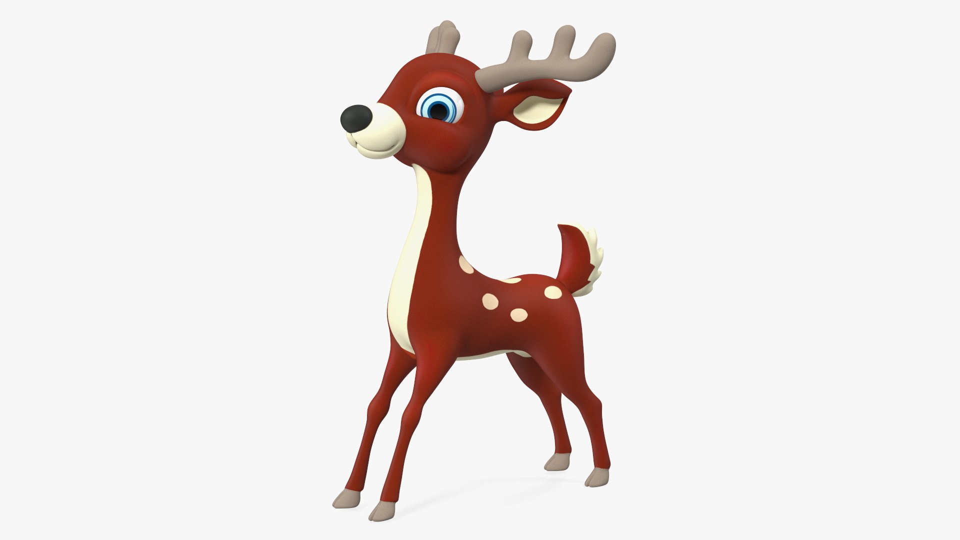 Cartoon Noble Deer 3D model preview