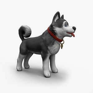 Cartoony Dog Low Poly