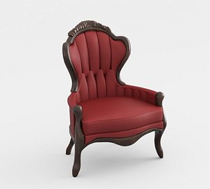 3D Victorian Ladys Slipper Chair