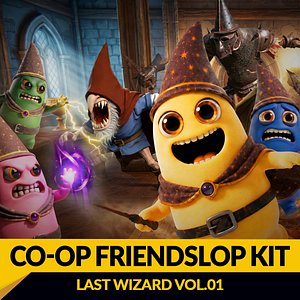 Last Wizard - Stylized Fantasy Castle and Characters 3D Model model