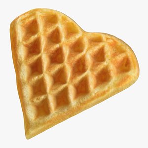 heart shaped waffle 3D model