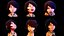 Tibal ガール Rigged キャラクター