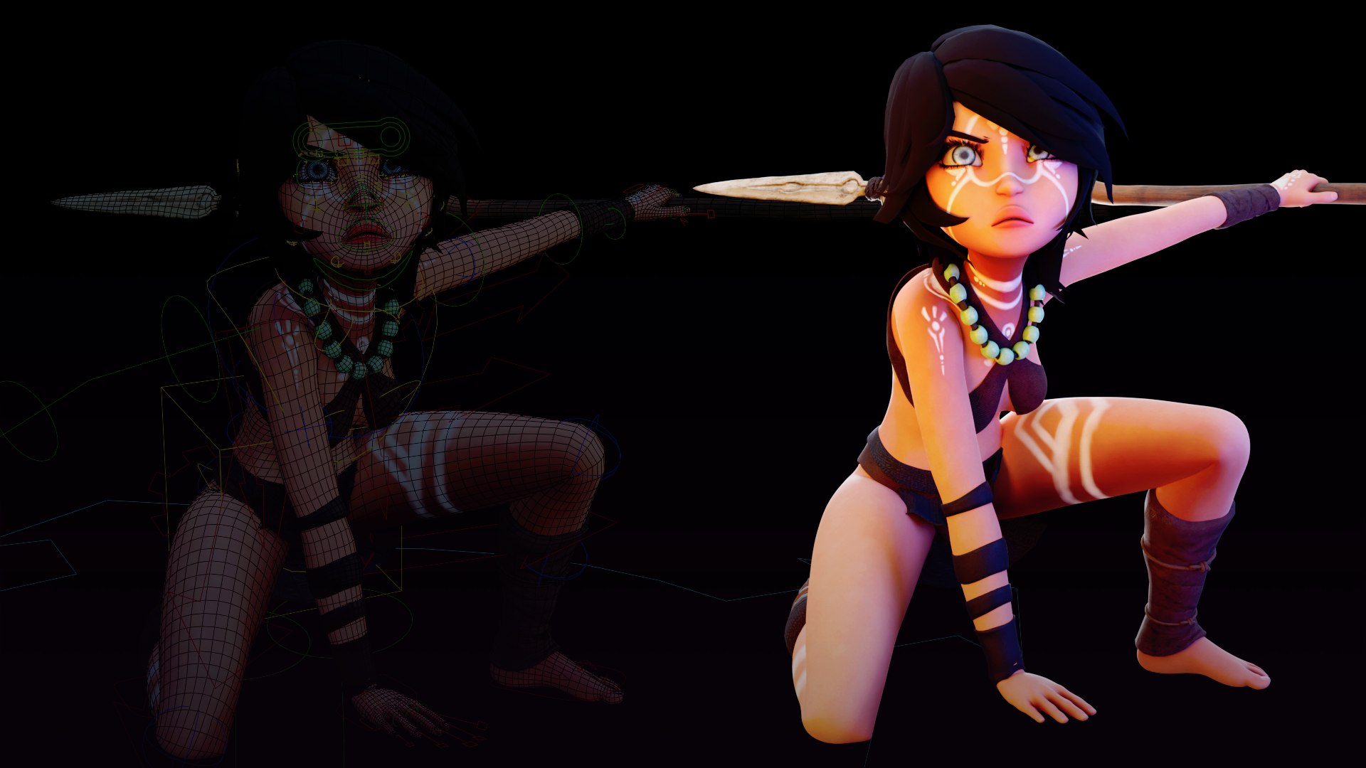 3D model Tibal girl Rigged character https://p.turbosquid.com/ts-thumb/0F/fYZdmp/Ik/tribalgirlrender06/png/1695173705/1920x1080/fit_q87/bae7e62fbff254271065537b12c8b134f7242906/tribalgirlrender06.jpg